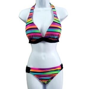Tahiti Multicolor‎ Bikini Swimsuit Size S